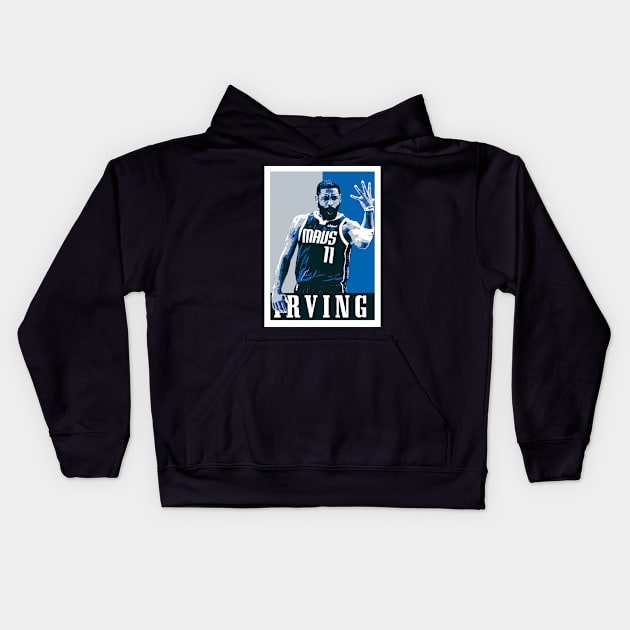 Kyrie Irving Pop Art Style Kids Hoodie by mia_me